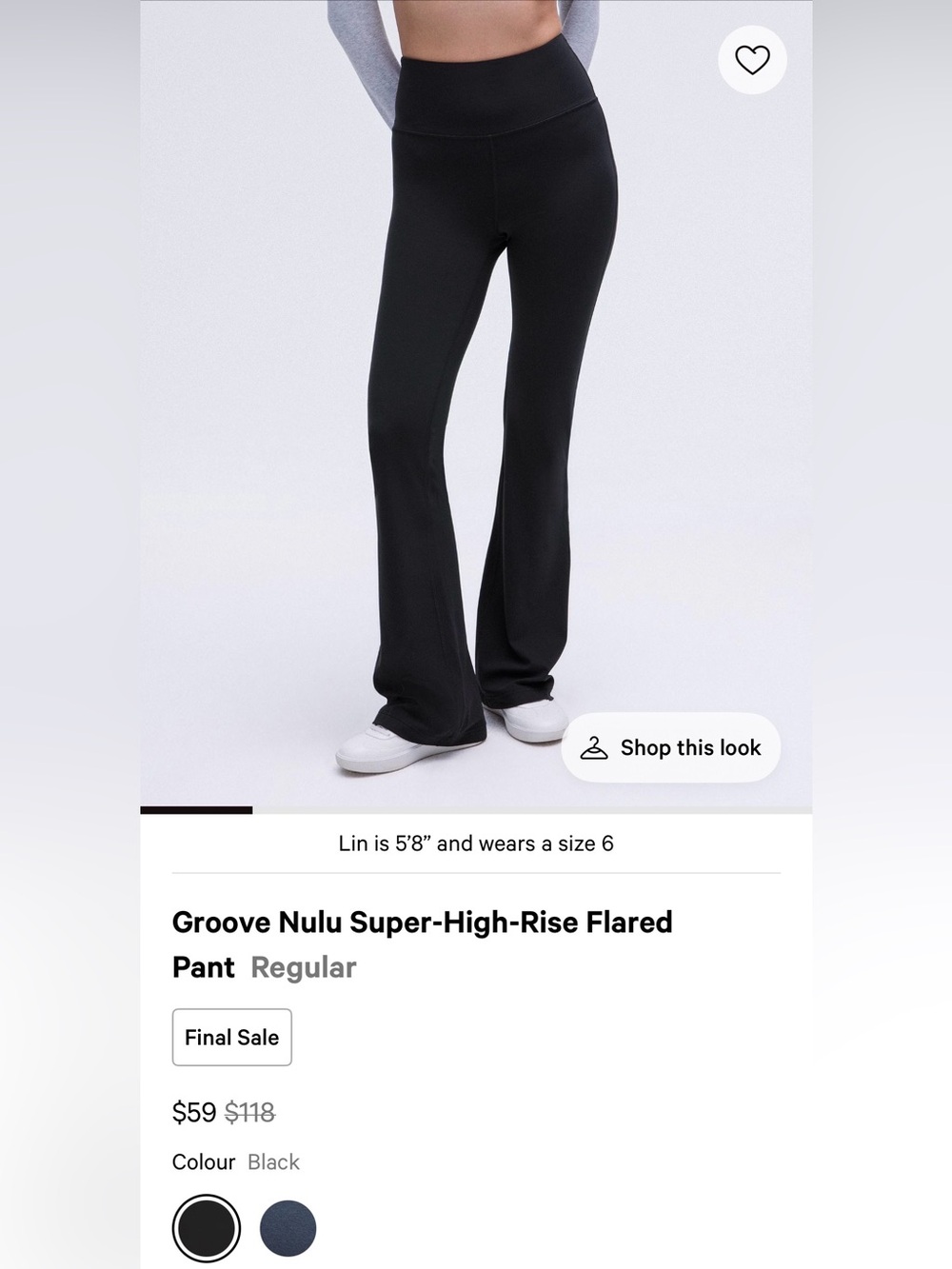 🍋Lululemon athletica Black High-Rise Flared Groove Pants